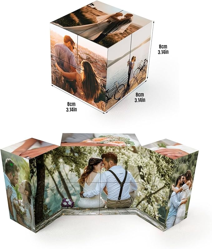Eternal Love Custom Couple Photo - Personalized Cube - Wedding Gift, Anniversary Gift, Birthday Gift, Christmas Gift For Him, For Her