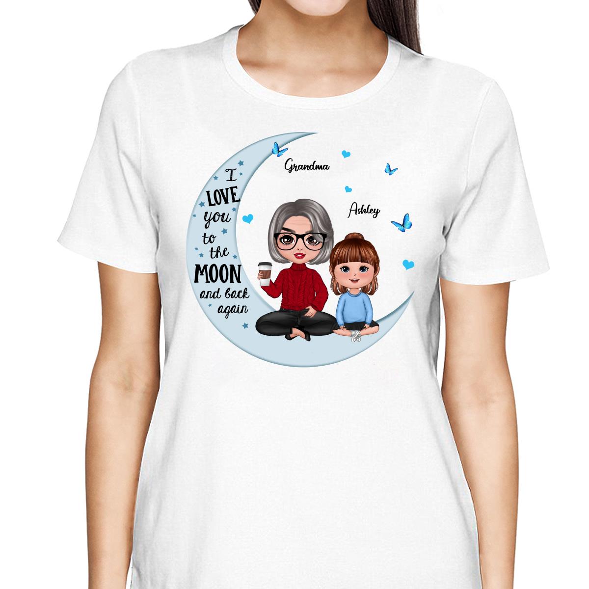 Doll Grandma Grandkids Blue Moon Personalized Shirt