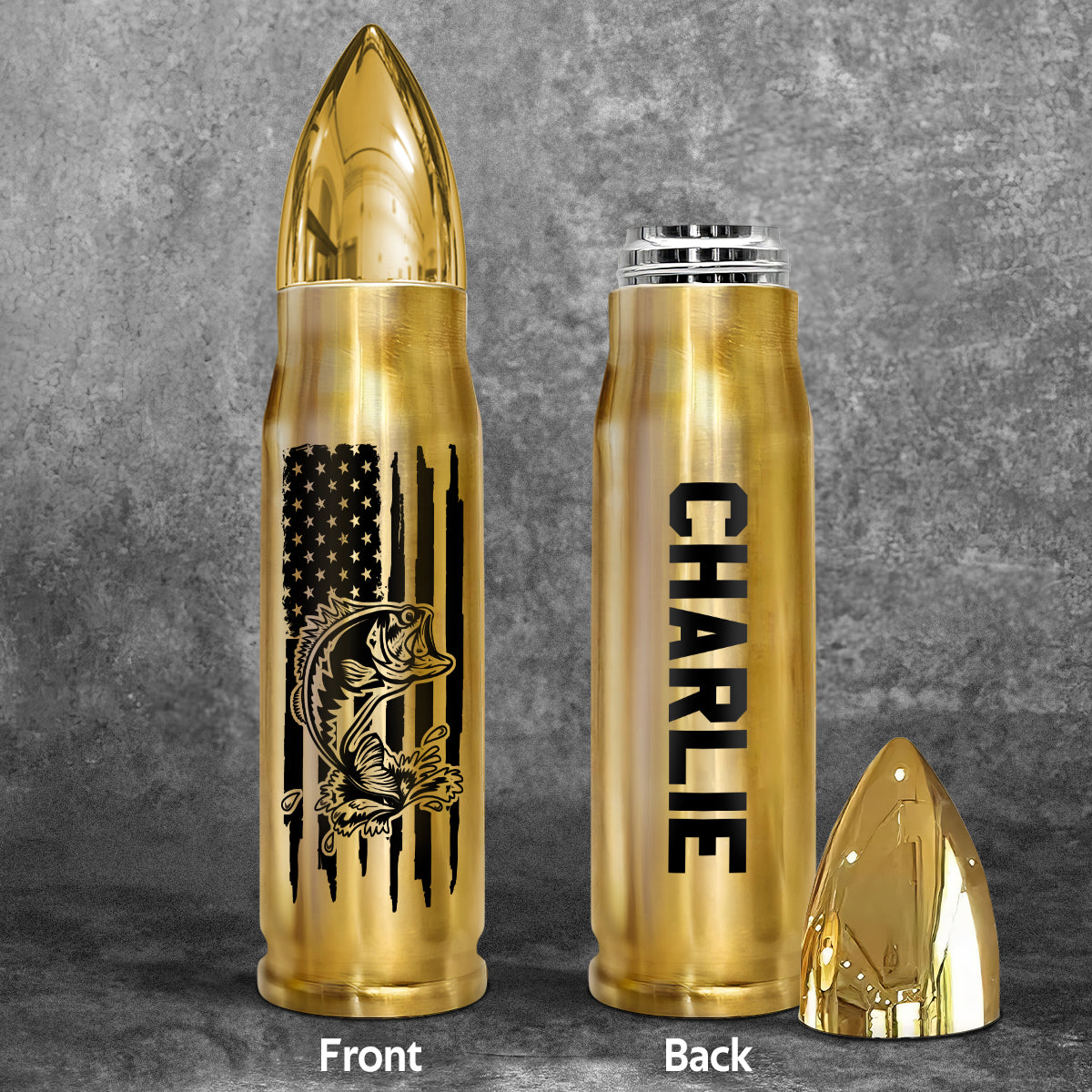 Unique Gift For Men By Hobbies Camping Fishing Hunting Golf Personalized Bullet Tumbler