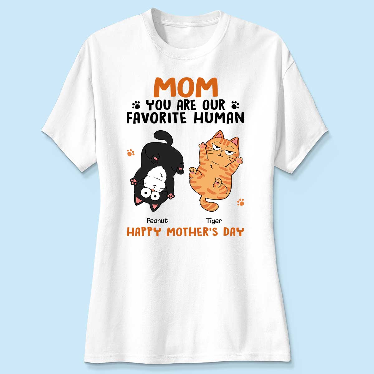 Favorite Human Gift For Cat Mom, Personalized Shirt