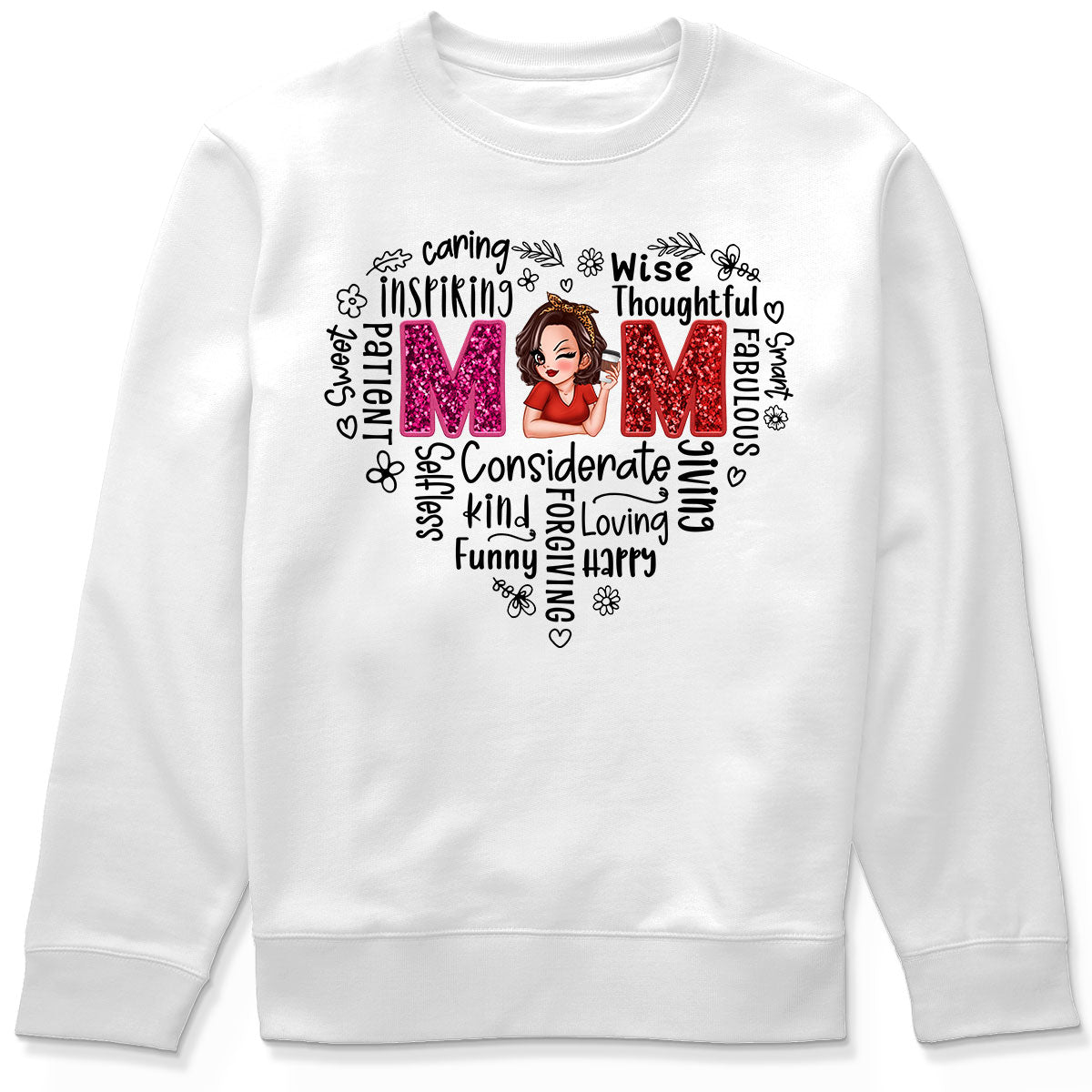 Mom Word Art Gift For Mom Personalized Shirt
