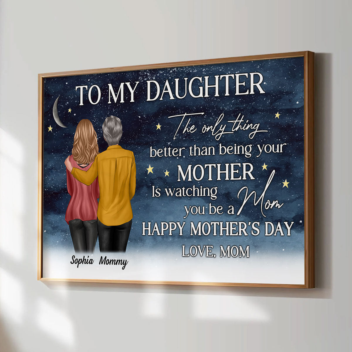 Starry Night To My Daughter From Mom Happy Mother's Day Personalized Poster, Heartfelt 2025 Gift For Daughter