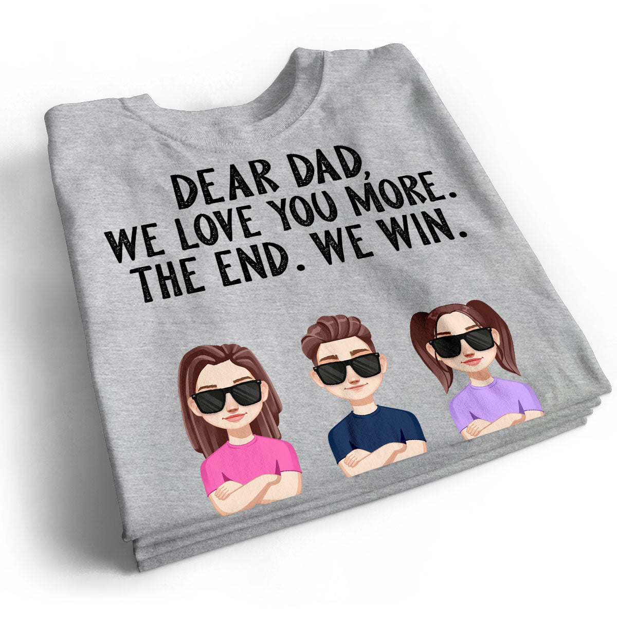 Dear Dad We Love You More Vector Kids Funny Father‘s Day Gift Personalized Shirt