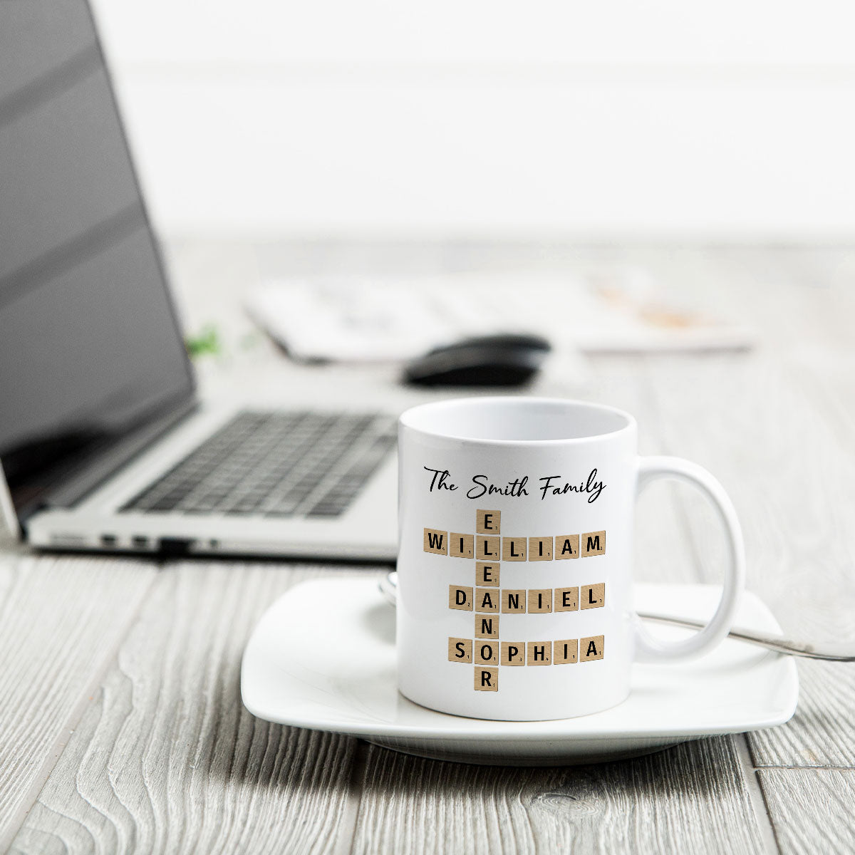 Custom Text Create Your Own Crossword Puzzle Gift For Family Friends Personalized Mug
