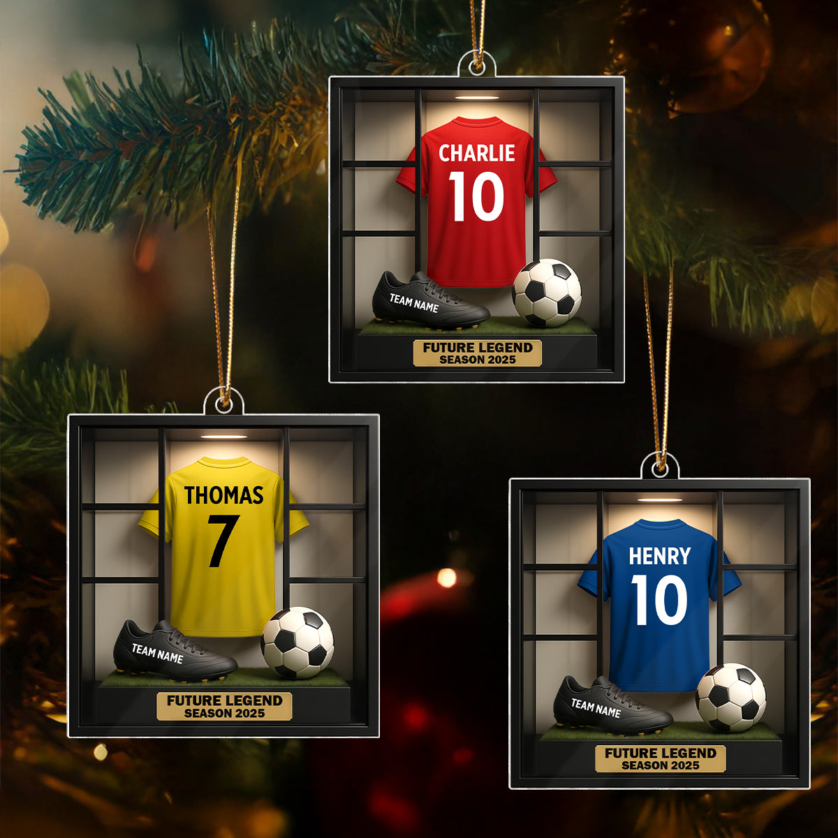 Soccer Legacy Wall - Personalized Acrylic Ornament - Christmas Gift for Sons, Grandsons, Boyfriends