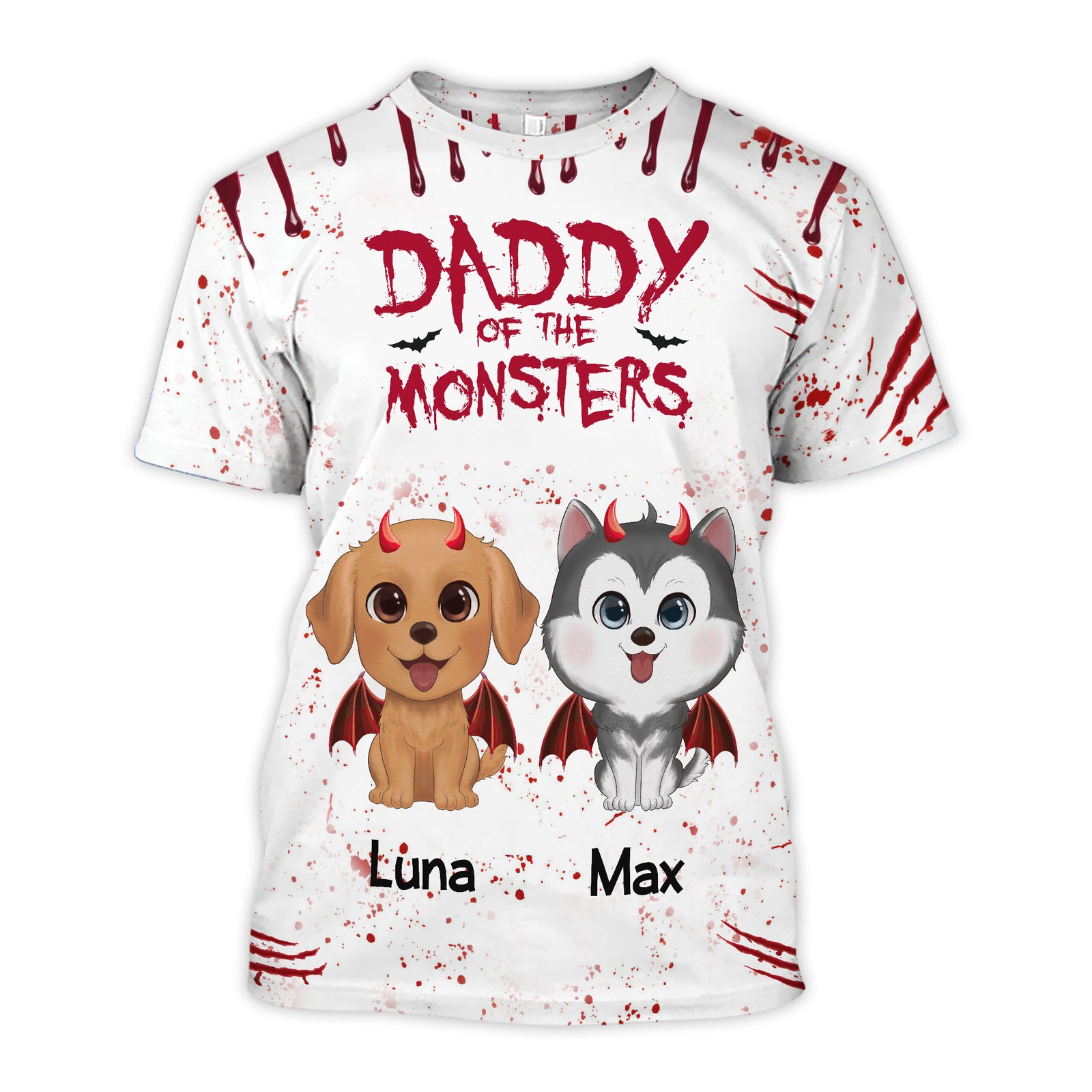 Halloween Mommy Daddy Of The Monsters Dogs Personalized Shirt, Halloween Costume For Dog Lovers, Dog Mom, Dog Dad