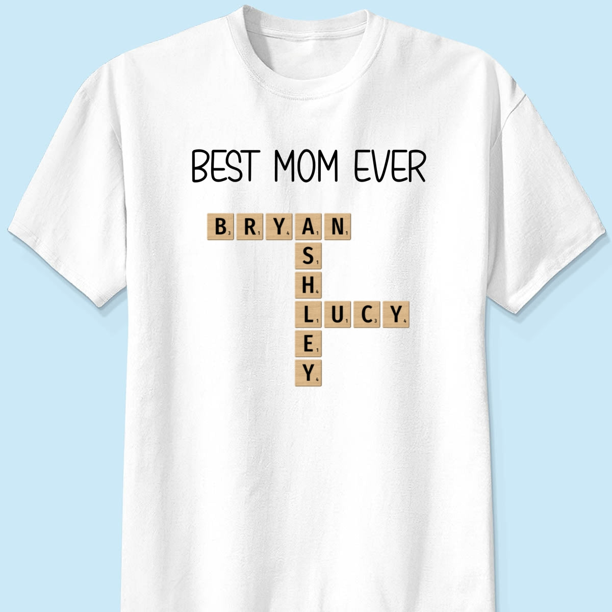 Custom Text Create Your Own Crossword Puzzle Personalized Light Color Shirt
