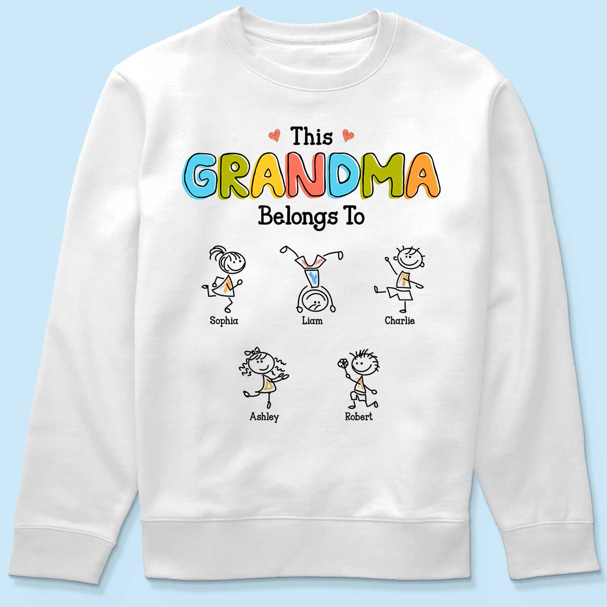 This Grandma Belongs To Drawing Personalized Shirt