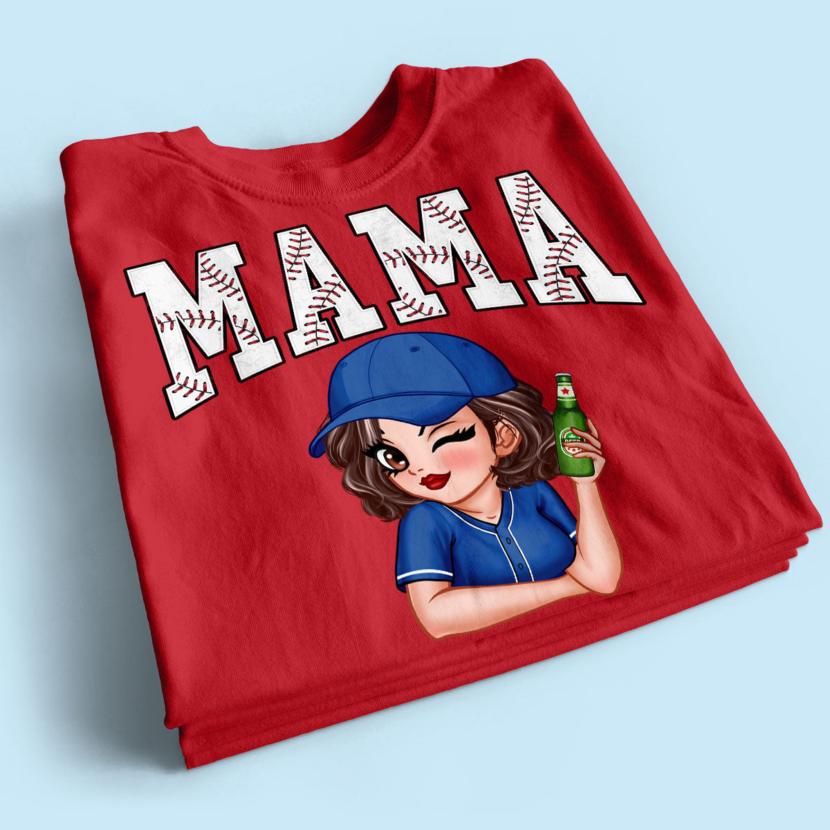 Baseball Softball Mama Personalized Shirt, Gift for Baseball Mom