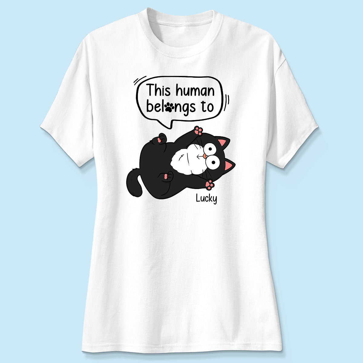 This Human Belongs To Naughty Cats Personalized Shirt