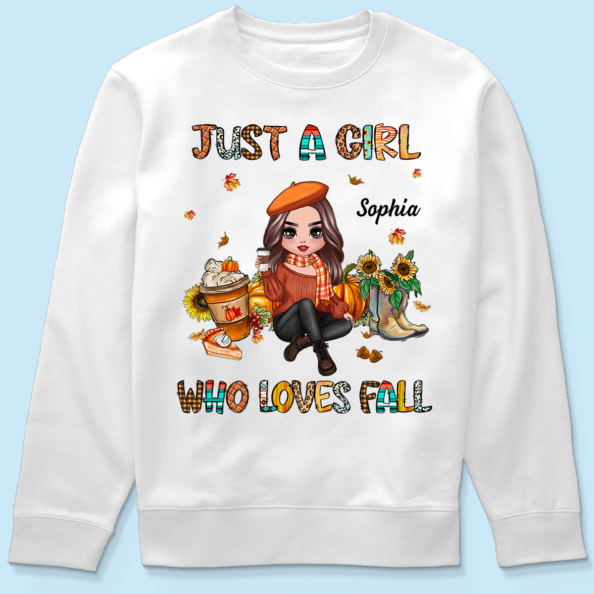 A Girl Who Loves Fall Personalized Shirt, Gift For Her