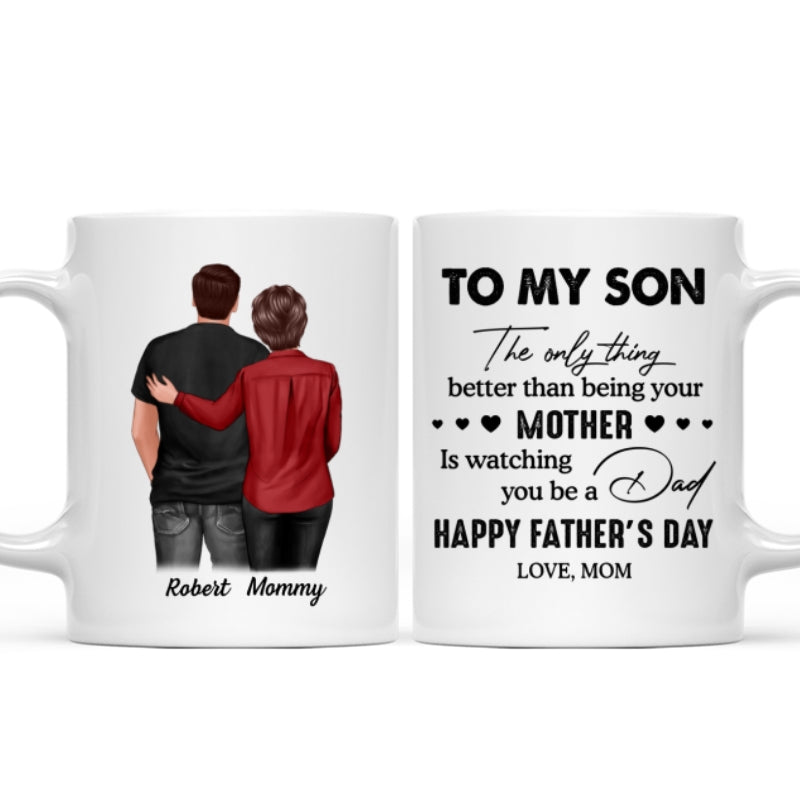 To My Son From Mom Personalized Mug, Father‘s Day Gift For Son