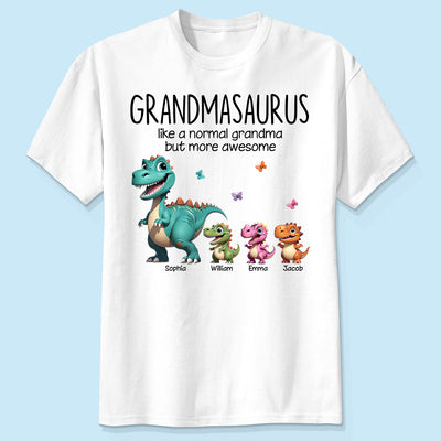 Grandmasaurus And Kids 3D Effect Dinosaurs Personalized Shirt | A Heartfelt Gift for Grandma's Birthday, Mother’s Day, or Just Because