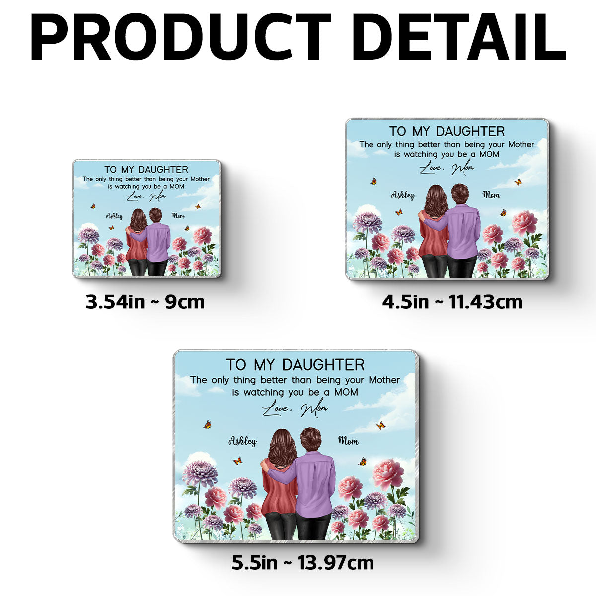 To My Daughter From Mom Happy Mother's Day Birth Flower Personalized Acrylic Fridge Magnet, Gift For Daughter