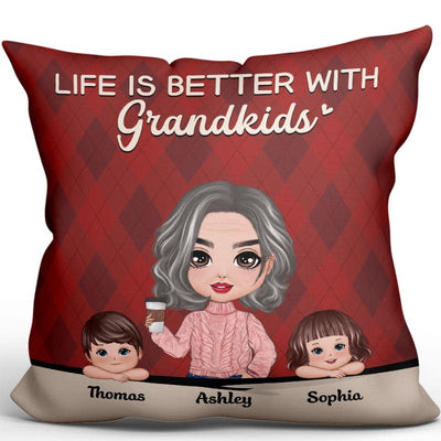 Grandma Life Better With Grandkids Personalized Pillow