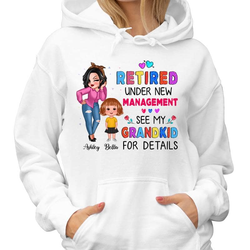 Grandma Retired Under New Management Personalized Shirt