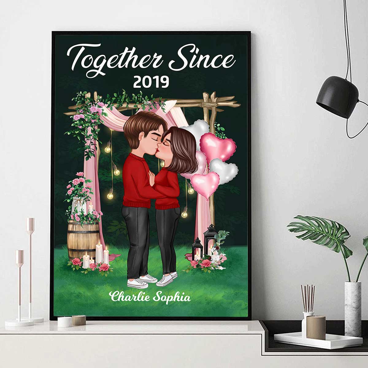 Couple Together Personalized Poster - Valentine‘s Day Gift For Him, For Her