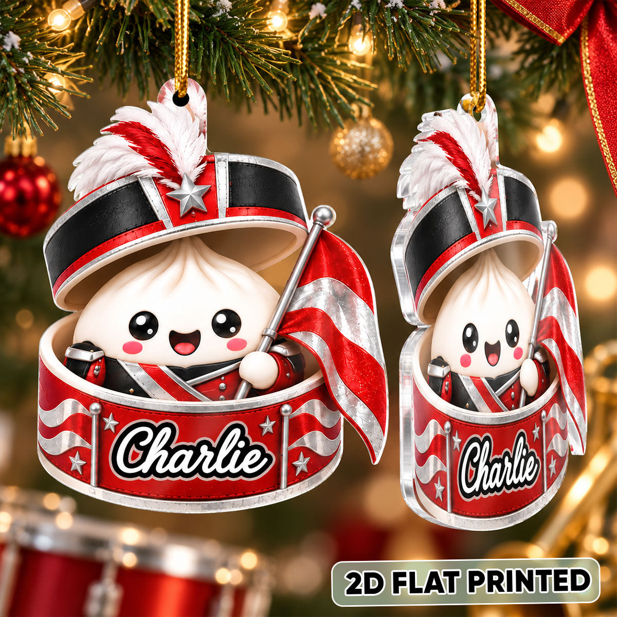Custom Marching Band Dumpling Squishy Style - Personalized Acrylic Ornament - Christmas Gift for Son, Daughter, Grandkids