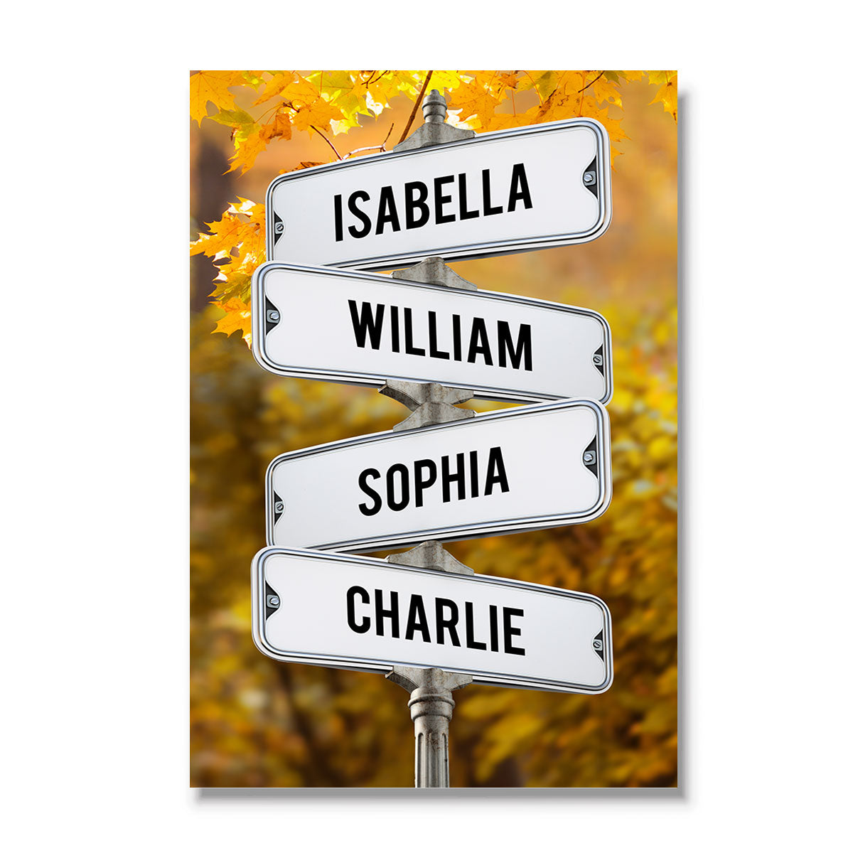 Family Intersection Sign Name Personalized Poster