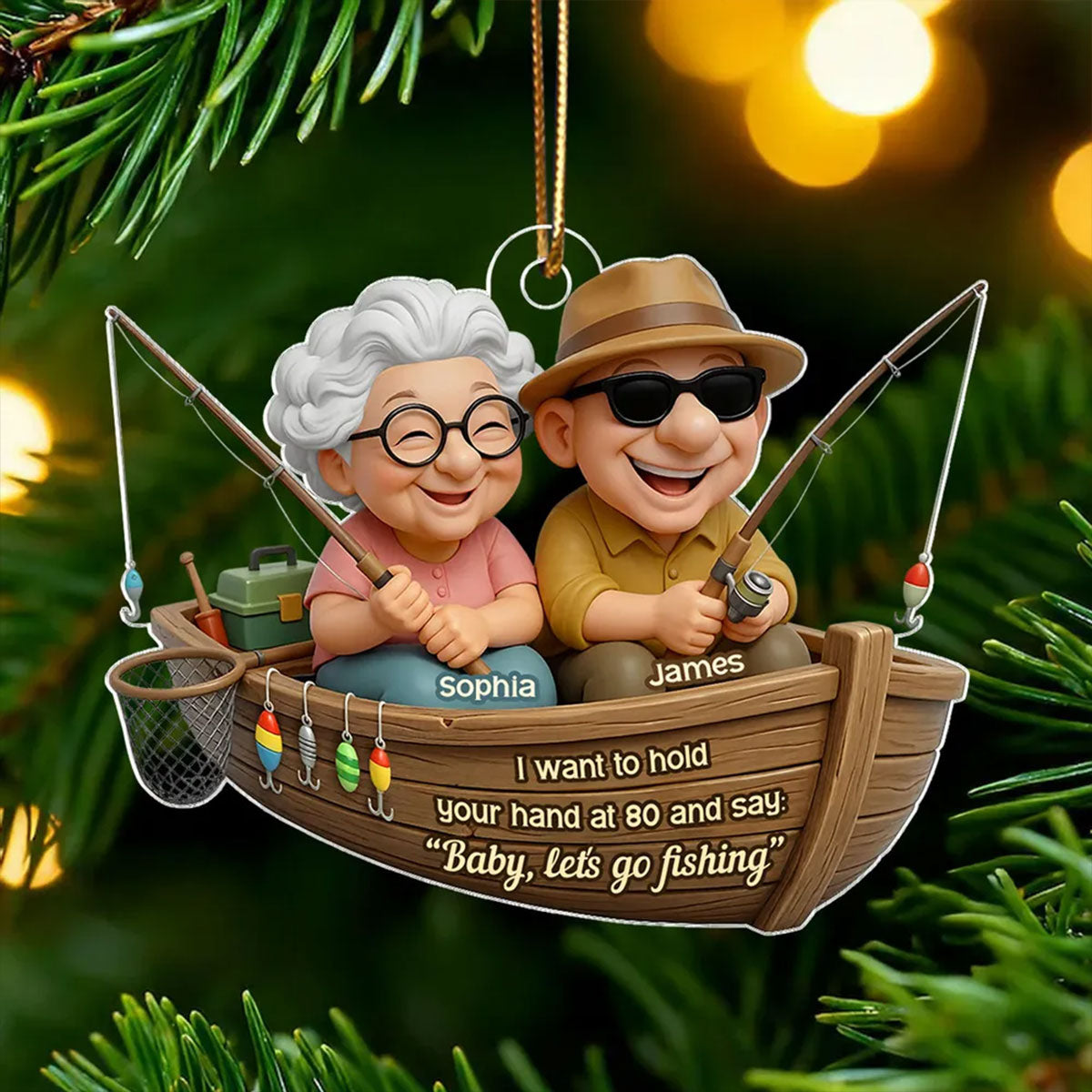 Baby Let's Enjoy Life Together - Personalized Acrylic Ornament - Christmas Gift For Him, For Her, For Couple