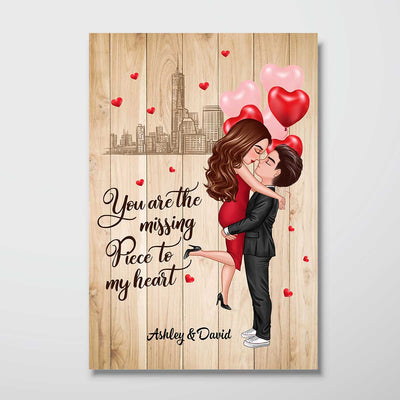 The Missing Piece To My Heart Valentine‘s Day Gift For Him, Gift For Her Personalized PosterThe Missing Piece To My Heart Valentine‘s Day Gift For Him, Gift For Her Personalized Poster