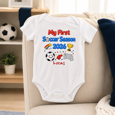 My First World Cup 2026 Baby Custom Name - Personalized Baby Apparel - 2026 Soccer World Champion Keepsake For Baby