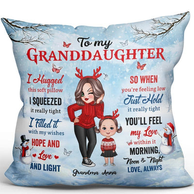 Christmas To My Granddaughter Grandson Gift Personalized Pillow (Insert Included)