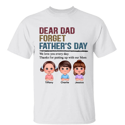 Forget Father‘s Day Retro Doll Kids Personalized Shirt