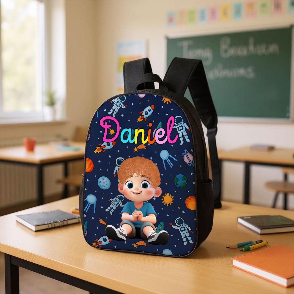 Unicorn, Mermaid, Dinosaur, Space Theme Personalized Backpack for Girls Boys, Back to School Backpack