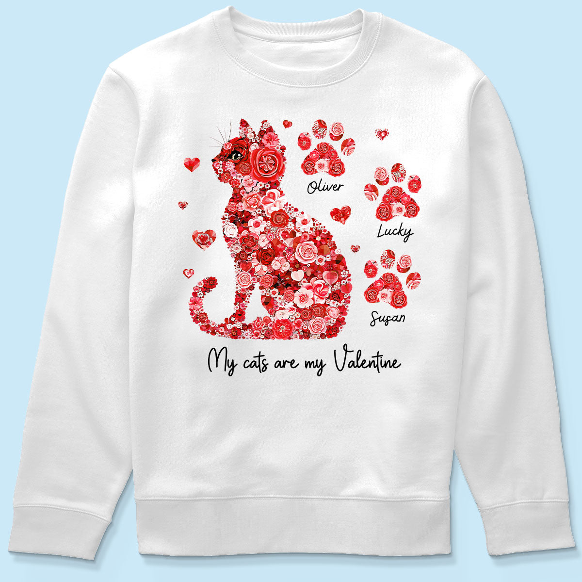Cat Flower My Cat Is My  Personalized Shirt, Gift for Cat Moms