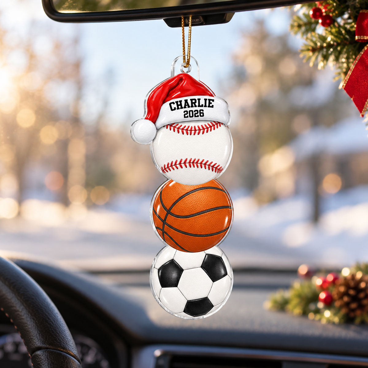 Custom Multiple Sports Player Name - Personalized Acrylic Ornament - Christmas Gift For Kid, Teen, Soccer, Basketball, Baseball, Softball, Football, Volleyball Athlete, Players, Lovers