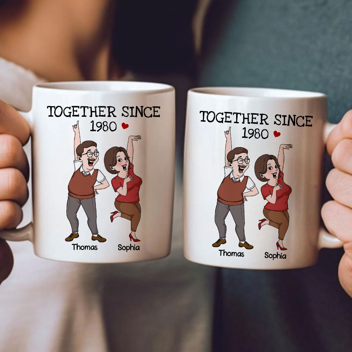Funny Couple Together Since Personalized Mug,  Anniversary Gift For Him, For Her