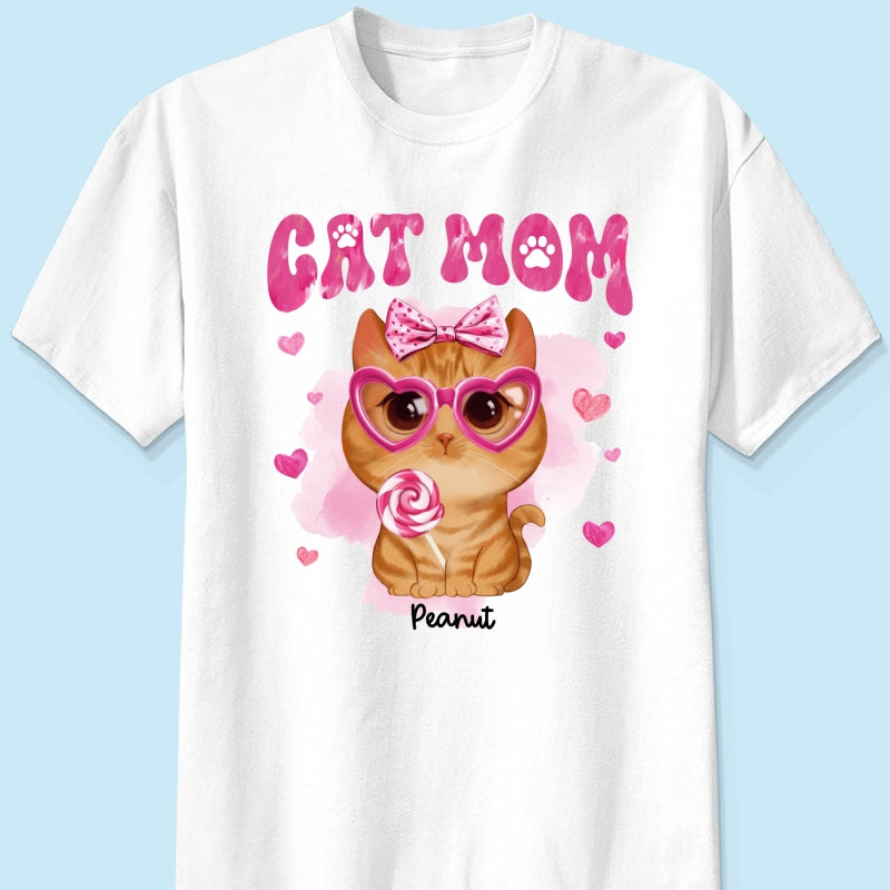 Watercolor Cute Cats Cat Mom Personalized Shirt,  Gift For Cat Lovers, Cat Moms