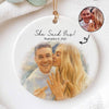 Couple Proposal Engagement Personalized Ceramic Ornament, Engagement Gift for Couple, Christmas Engagement Keepsake for Couple