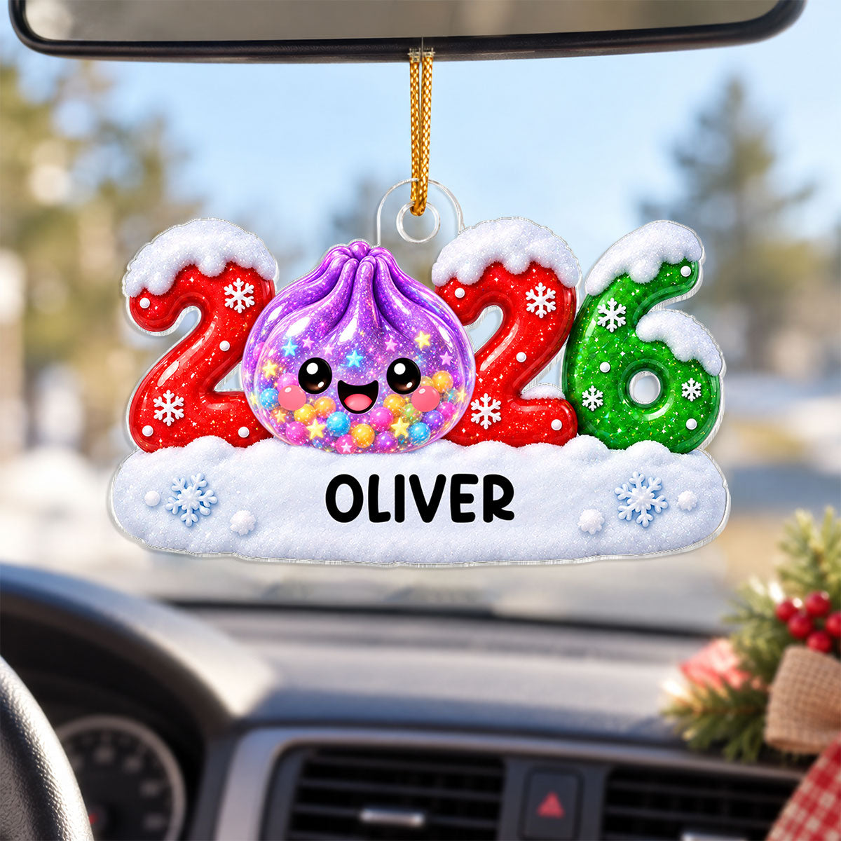 2026 Trending Christmas Dumpling Dim Sum Custom Name - Personalized Acrylic Ornament - Christmas Gift, Keepsake For Kids, Teenagers