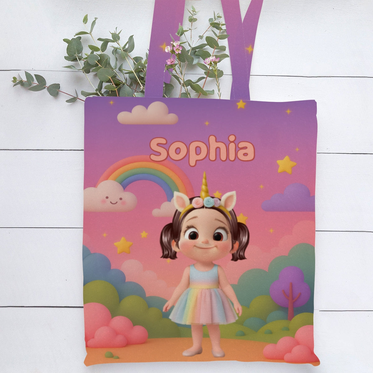 Halloween Theme Cute Cartoon Kids Personalized Tote Bag, Gift Bag, Treat Bag, Trick or Treat Bag For Kids