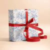 Floral Blue Gift Wrapping Paper