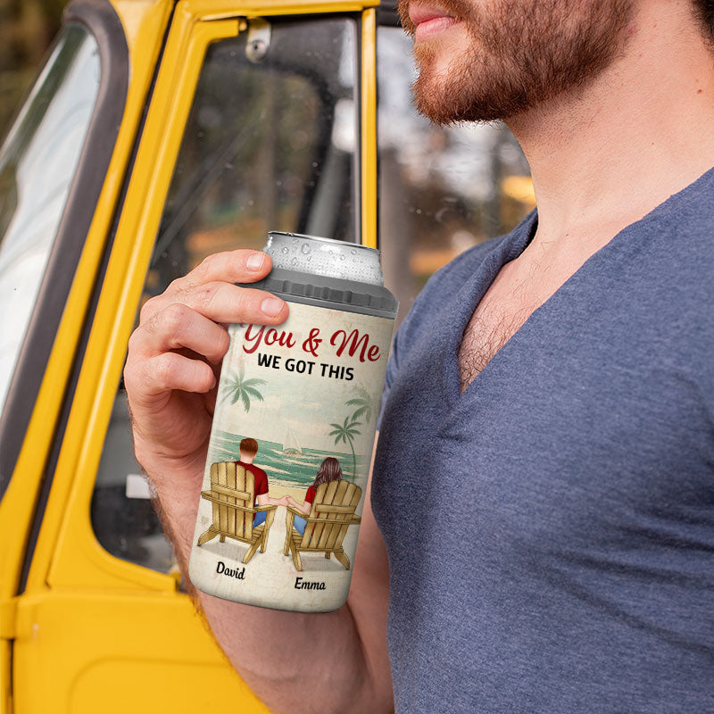 Couple We Got This Gift For Him Gift For Her Multi Use Tumbler Personalized 4 In 1 Can Cooler