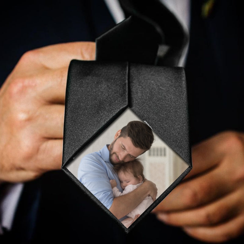 Custom Photo Patch For Ties, Bowties Tie patch, Wedding, Father Of The Bride, Father's day, Missionary, Anniversary Gift For Dad, For Grandpa, For Him