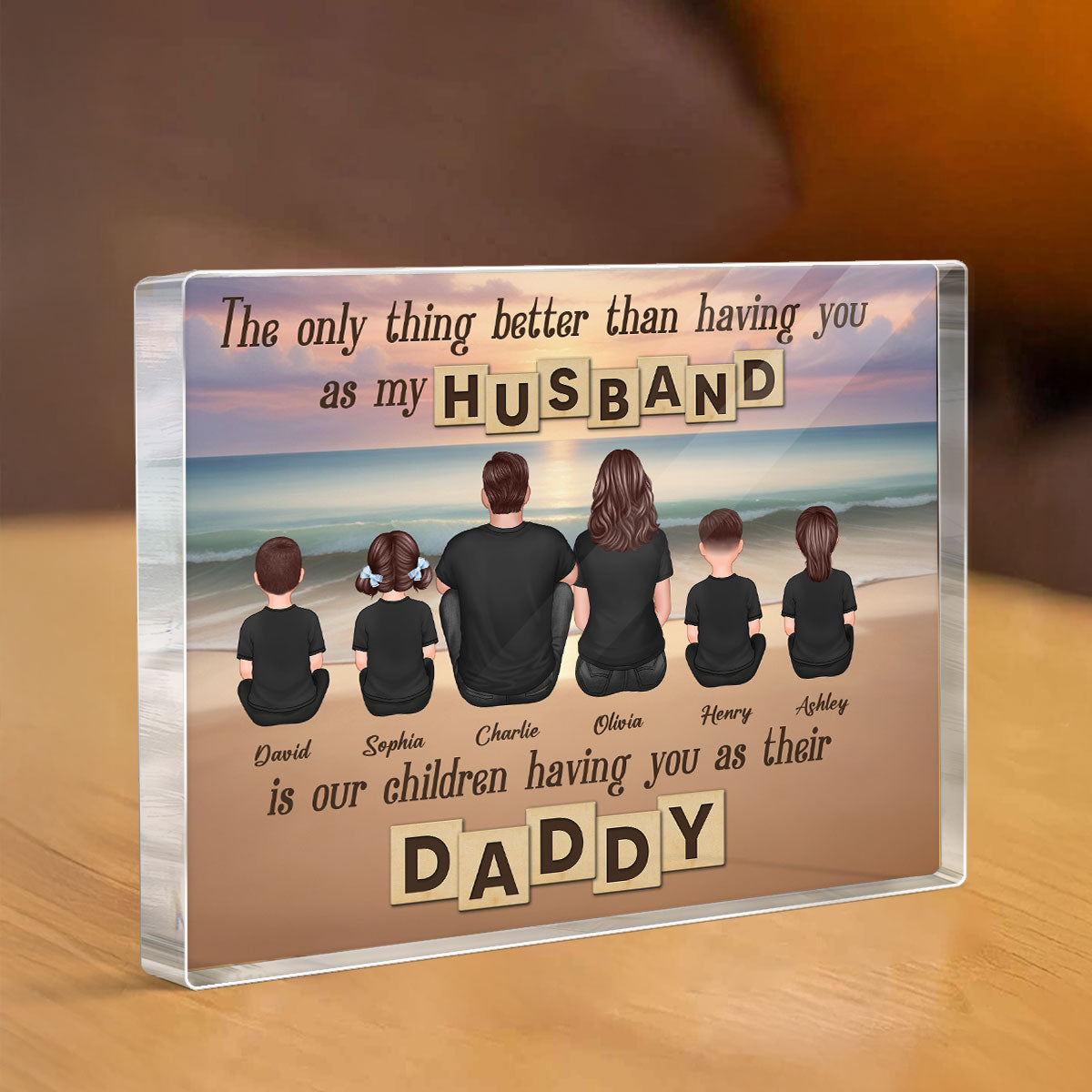 The Only Thing Better Than Being My Husband Personalized Rectangle Acrylic Block Plaque, Gift For Dad