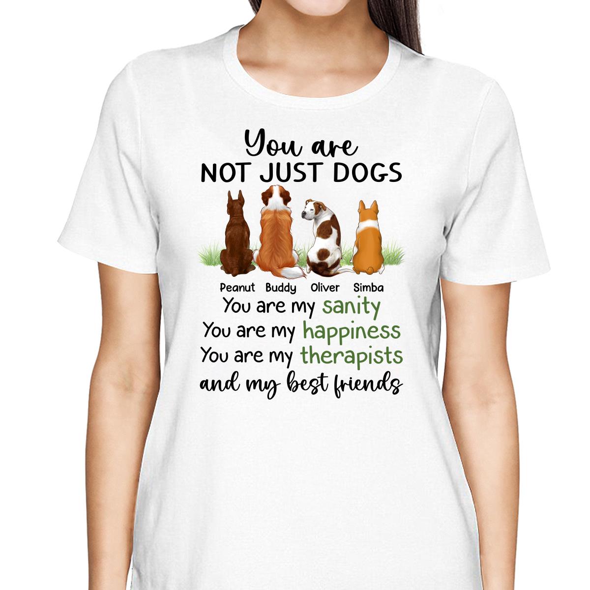 Back View Dogs Sanity Best Friends Personalized Shirt