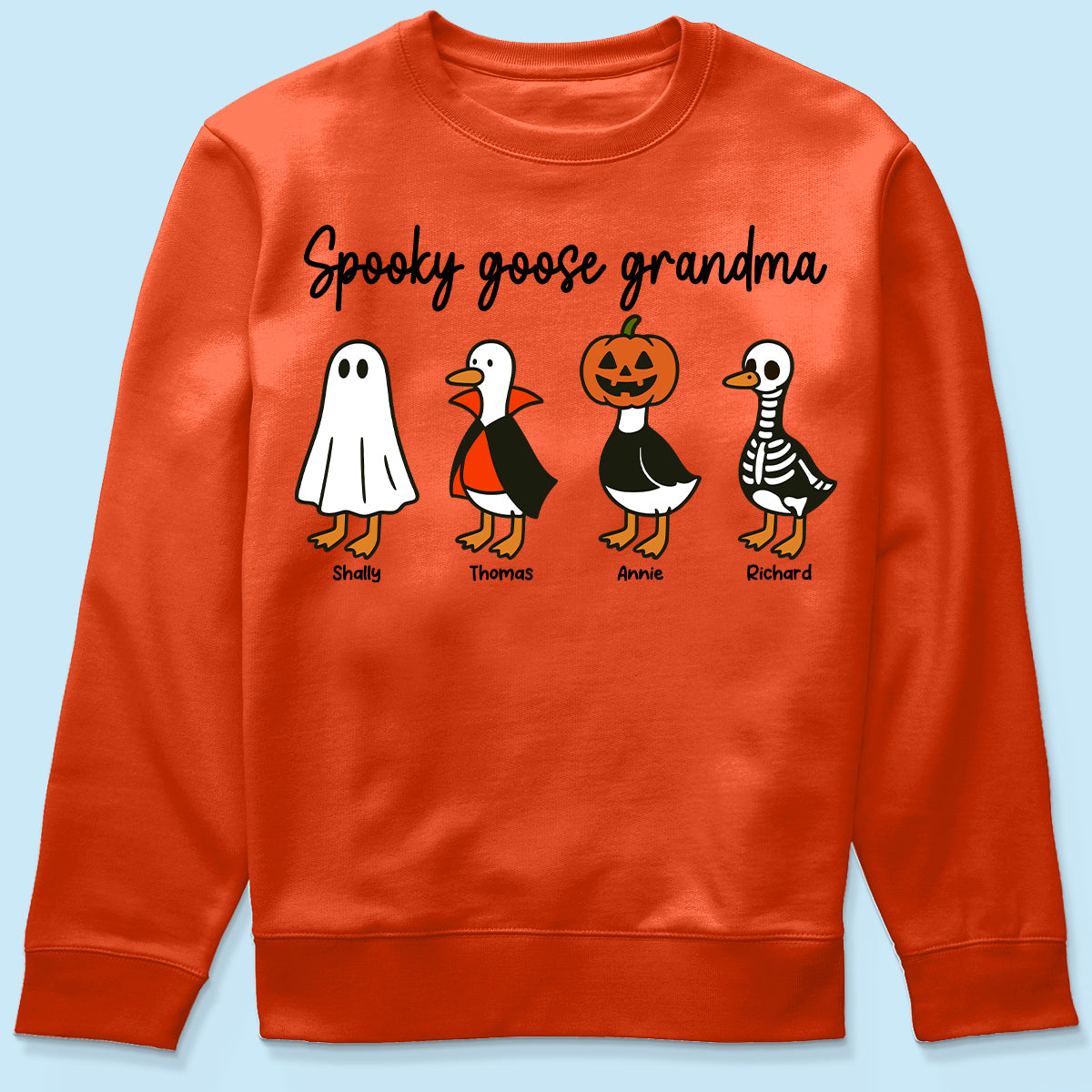 Halloween Funny Cute Spooky Goose Grandma Personalized Shirt