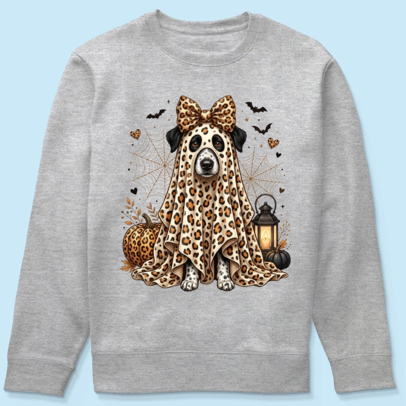 Custom Dog Cat Pet Ghost from Photo - Personalized Shirt - Trendy Halloween Tee for Dog Mom, Cat Mom
