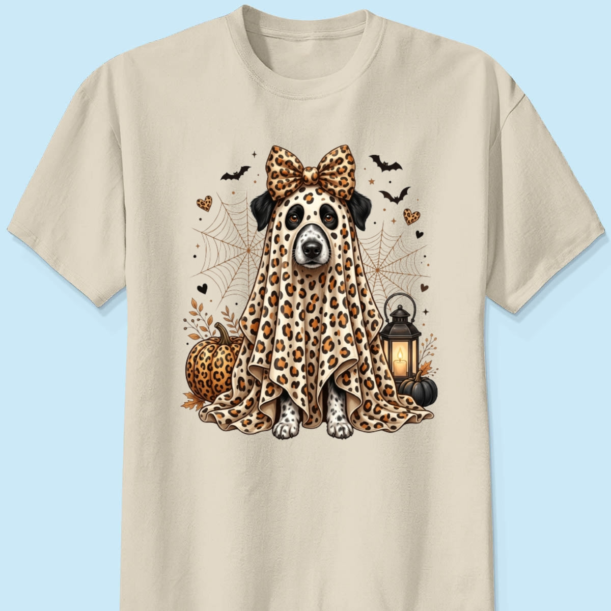 Custom Dog Cat Pet Ghost from Photo - Personalized Shirt - Trendy Halloween Tee for Dog Mom, Cat Mom