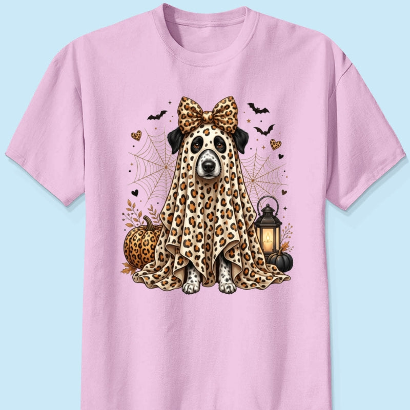 Custom Dog Cat Pet Ghost from Photo - Personalized Shirt - Trendy Halloween Tee for Dog Mom, Cat Mom
