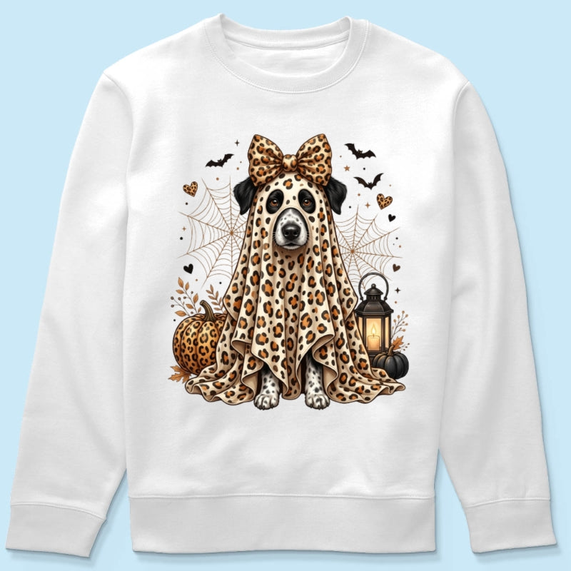 Custom Dog Cat Pet Ghost from Photo - Personalized Shirt - Trendy Halloween Tee for Dog Mom, Cat Mom