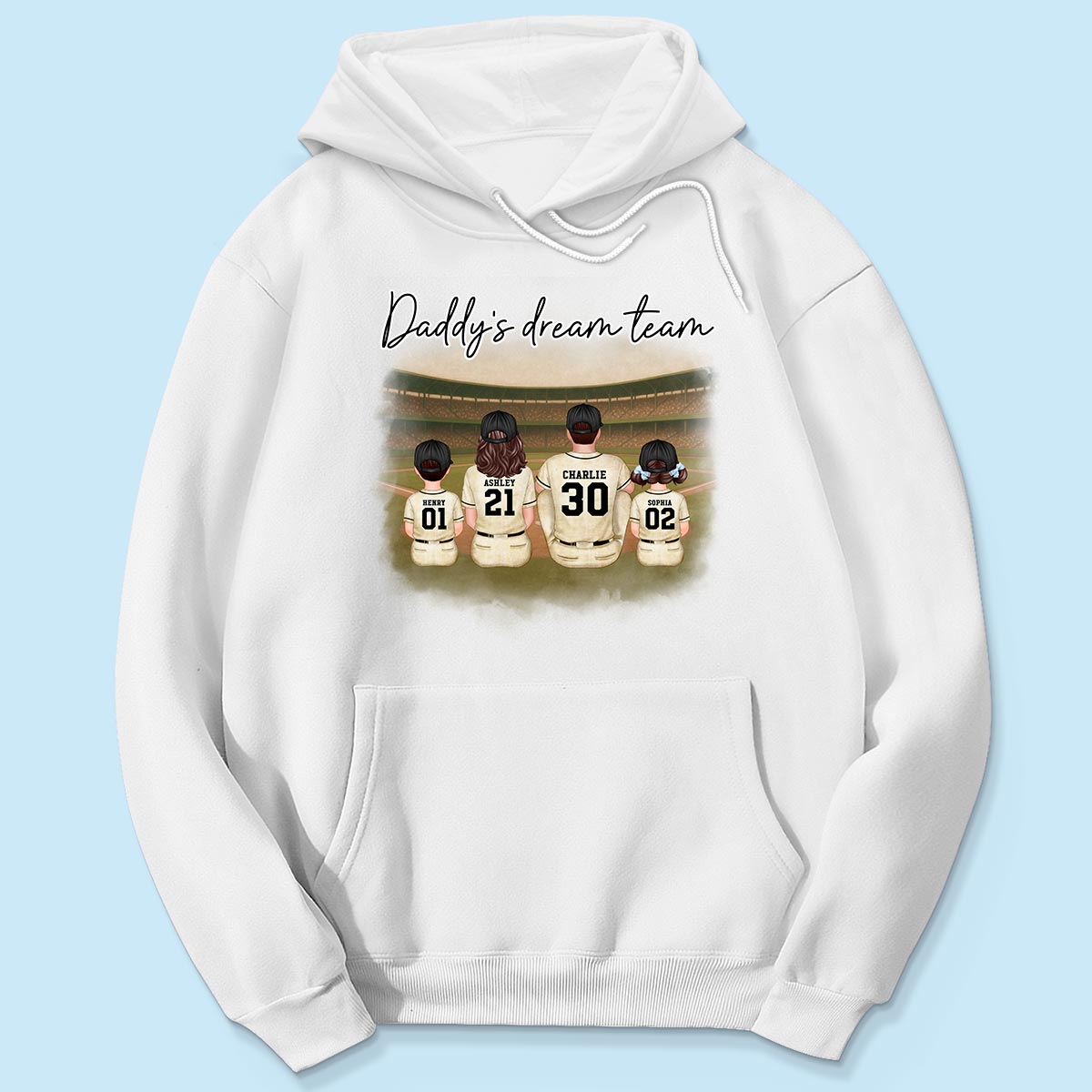 Retro Vintage Baseball Daddy's Dream Team Personalized Shirt, Gift For Dad