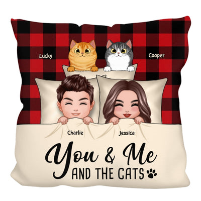You Me And Dog Cat Pattern Personalized Pillow (Insert Included)