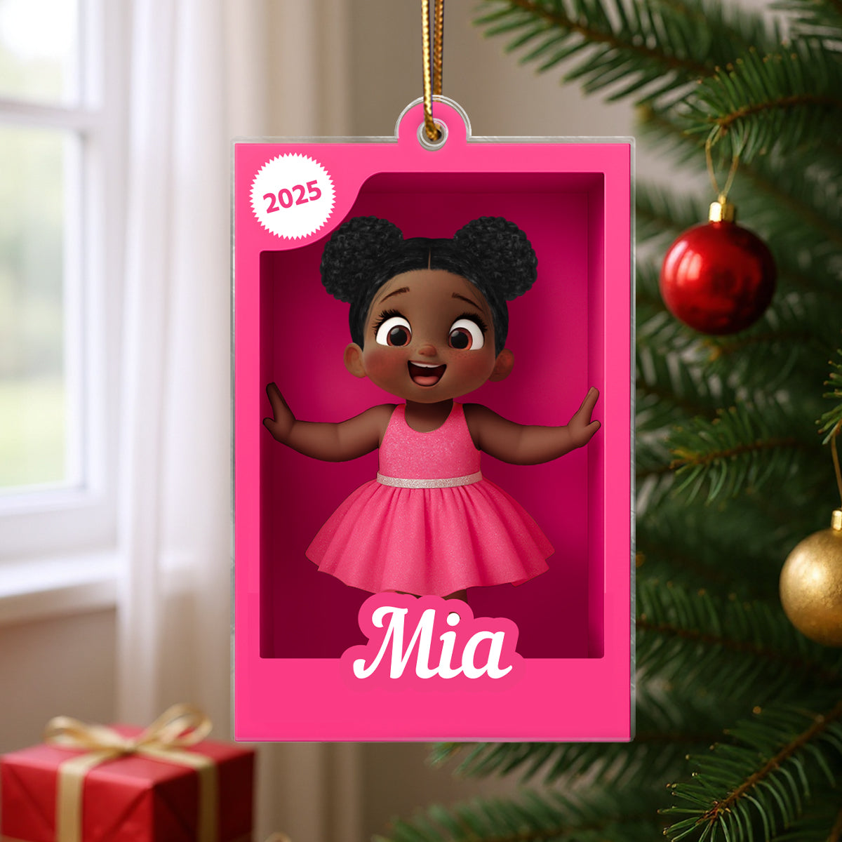 Personalized Kid In Toy Box 3D Acrylic Ornament, Christmas Gift For Kids, Grandkids