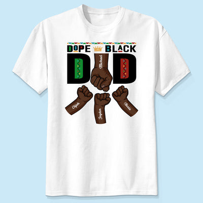 Dope Black Dad Fist Bump Father‘s Day Gift Personalized Shirt